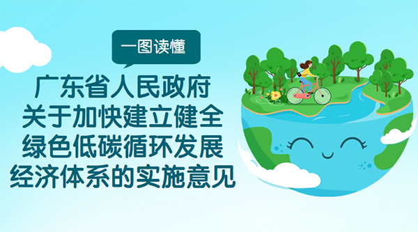 一图读懂广东省人民政府关于加快建立健全绿色低碳循环发展经济体系的实施意见
