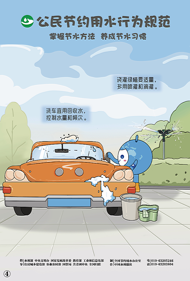 公民节约用水行为规范主题海报