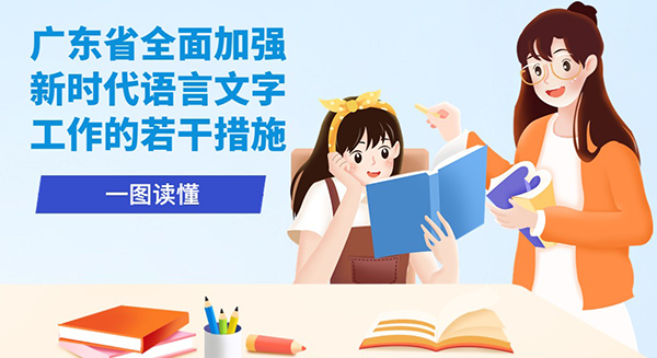 一图读懂广东省全面加强新时代语言文字工作的若干措施