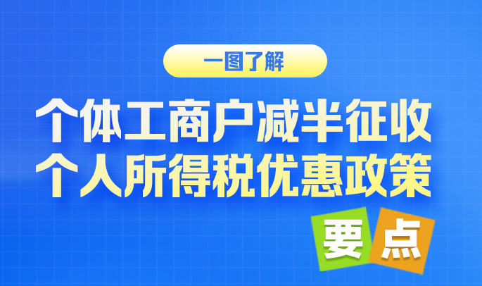 一图了解：个体工商户减半征收个人所得税优惠政策要点