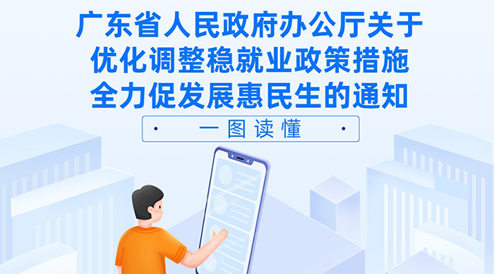 一图读懂广东省人民政府办公厅关于优化调整稳就业政策措施全力促发展惠民生的通知