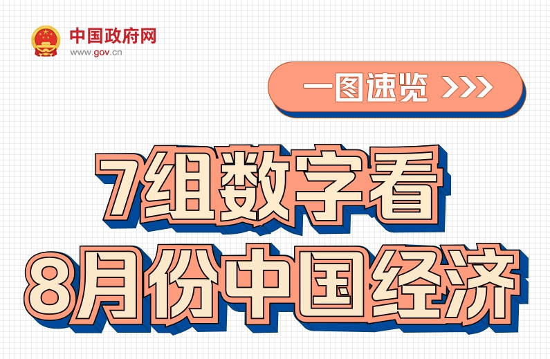 一图速览：7组数字看8月份中国经济