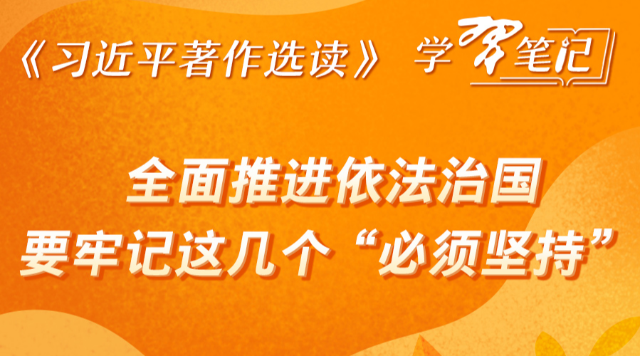 《习近平著作选读》学习笔记：全面推进依法治国要牢记这几个“必须坚持”