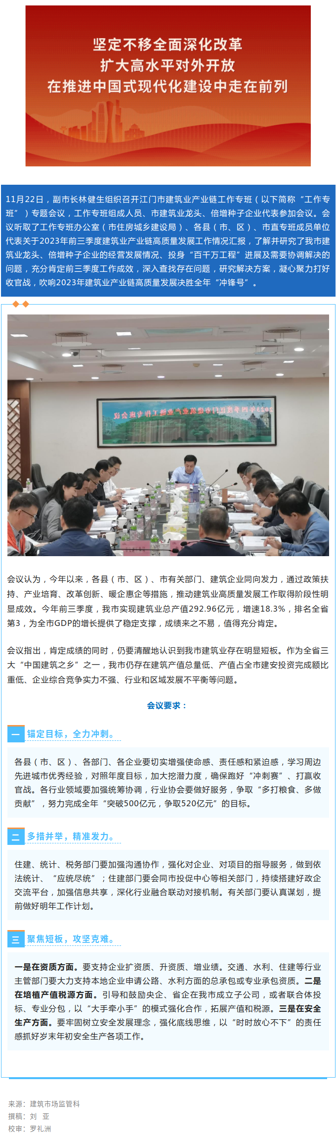 全力冲刺 决胜收官！我市召开2023年四季度建筑业产业链工作专班专题会议.png
