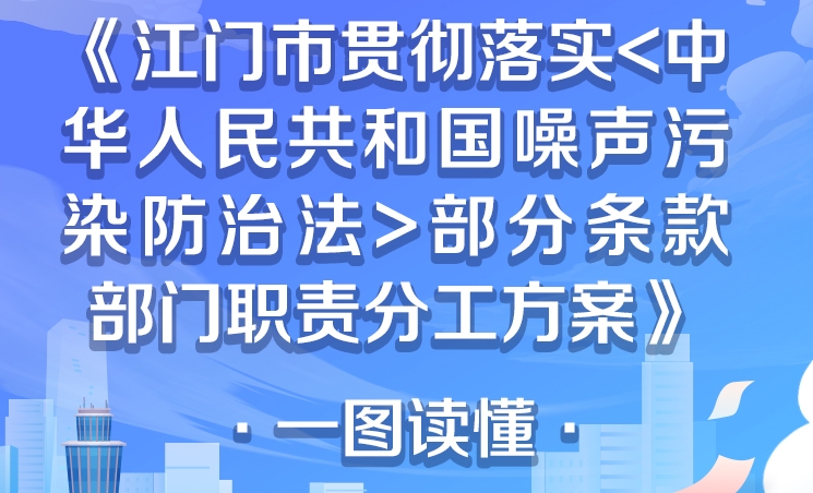 图解：江门市贯彻落实《中华人民共和国噪声污染防治法》部分条款部门职责分工方案