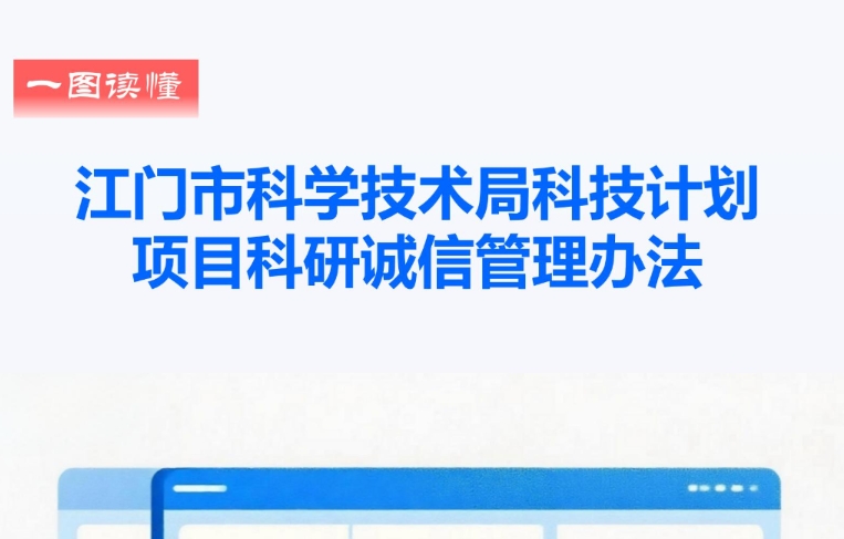 图解：江门市科学技术局科技计划项目科研诚信管理办法