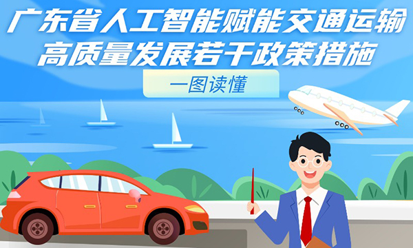 一图读懂广东省人工智能赋能交通运输高质量发展若干政策措施