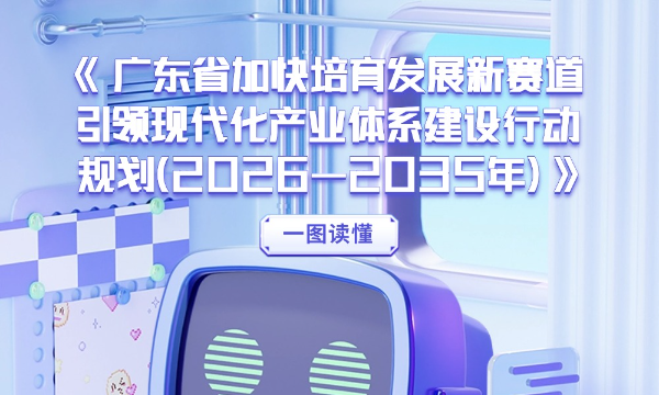 一图读懂《广东省加快培育发展新赛道引领现代化产业体系建设行动规划（2026—2035年）》
