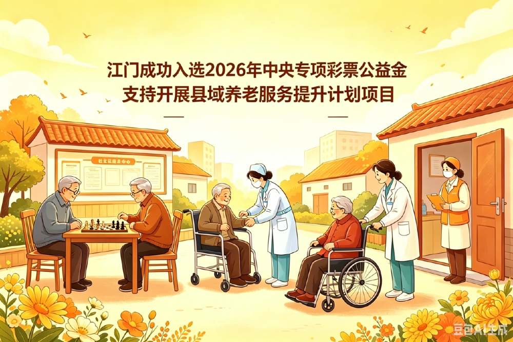 江门成功入选2026年中央专项彩票公益金支持开展县域养老服务提升计划项目