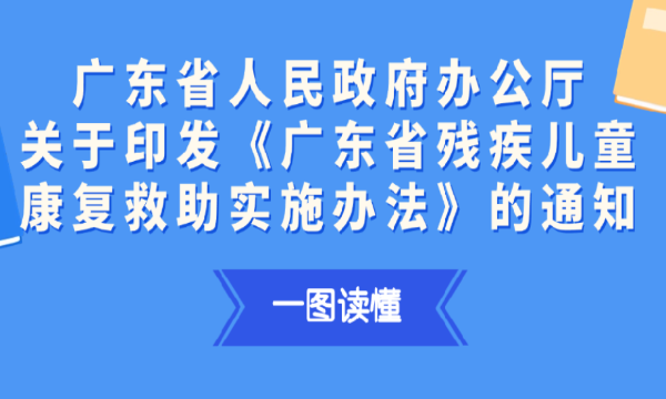 一图读懂广东省人民政府办公厅关于印发《广东省残疾儿童康复救助实施办法》的通知