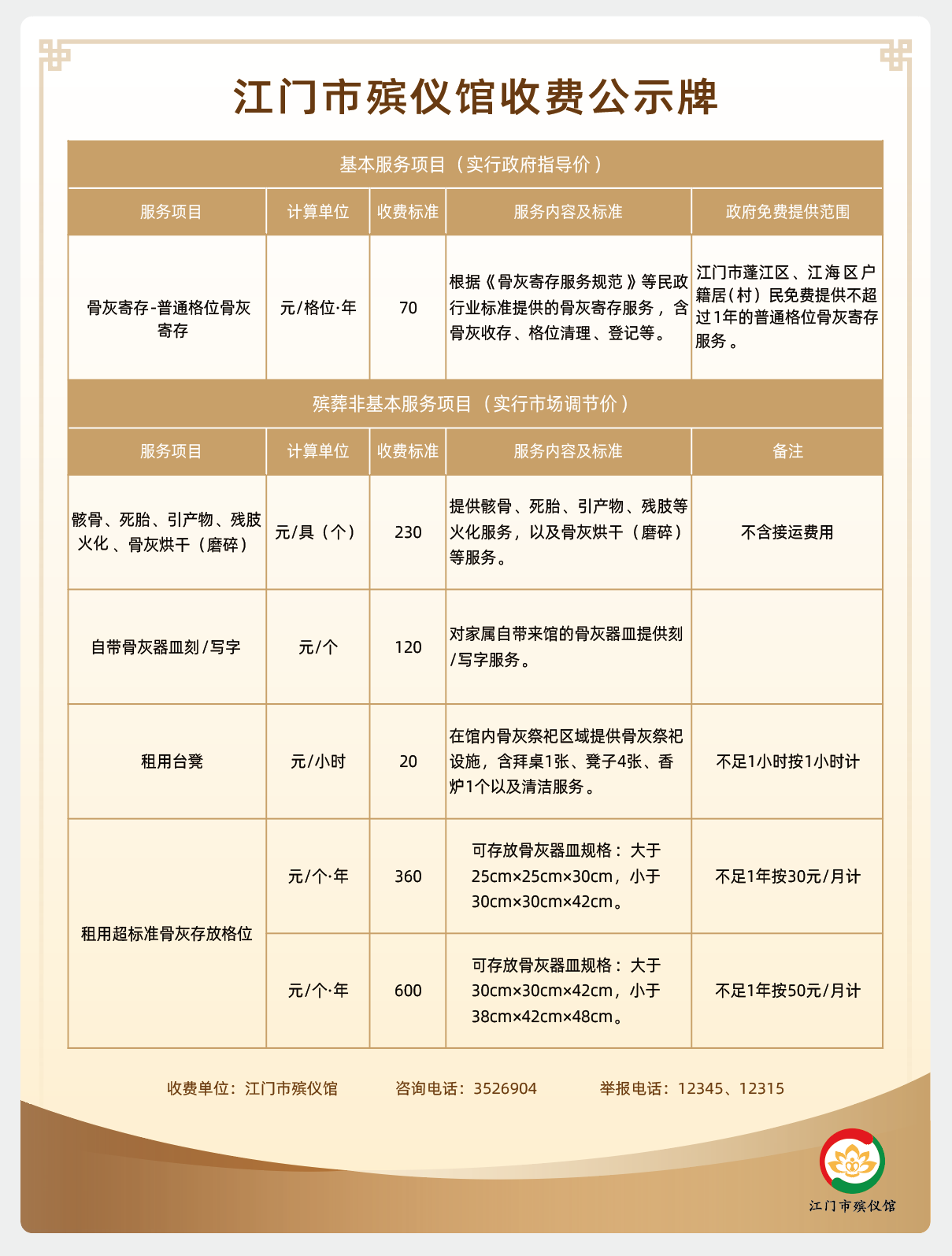 【设计稿】牌5【2026-3-17修改，20260320上墙】江门市殡仪馆收费牌（骨灰寄存办）.png
