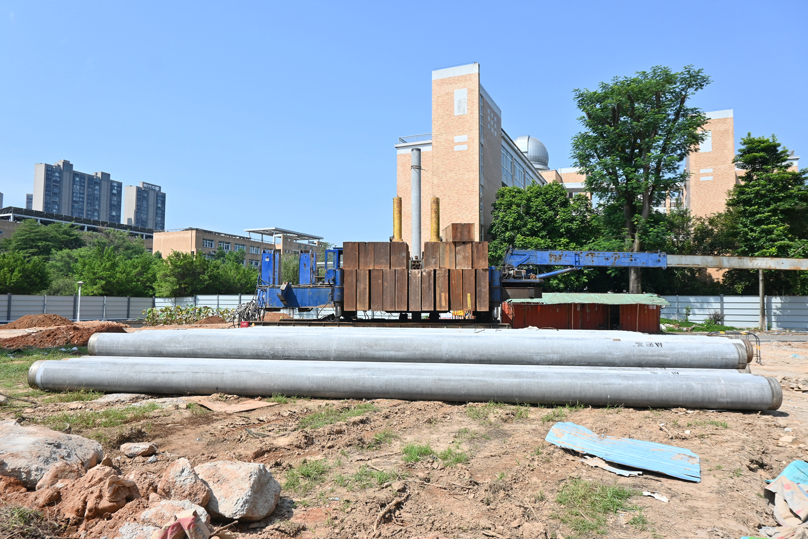 江门市市直普通高中改造提升工程新建宿舍楼桩基施工圆满收官