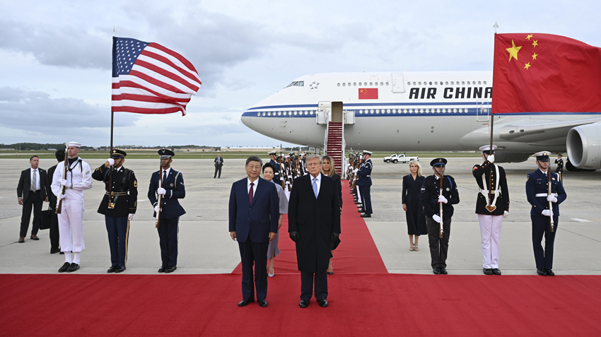 习近平抵达华盛顿对美国进行国事访问 习近平抵达华盛顿对美国进行国事访问