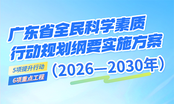 一图读懂《广东省全民科学素质行动规划纲要实施方案（2026—2030年）》