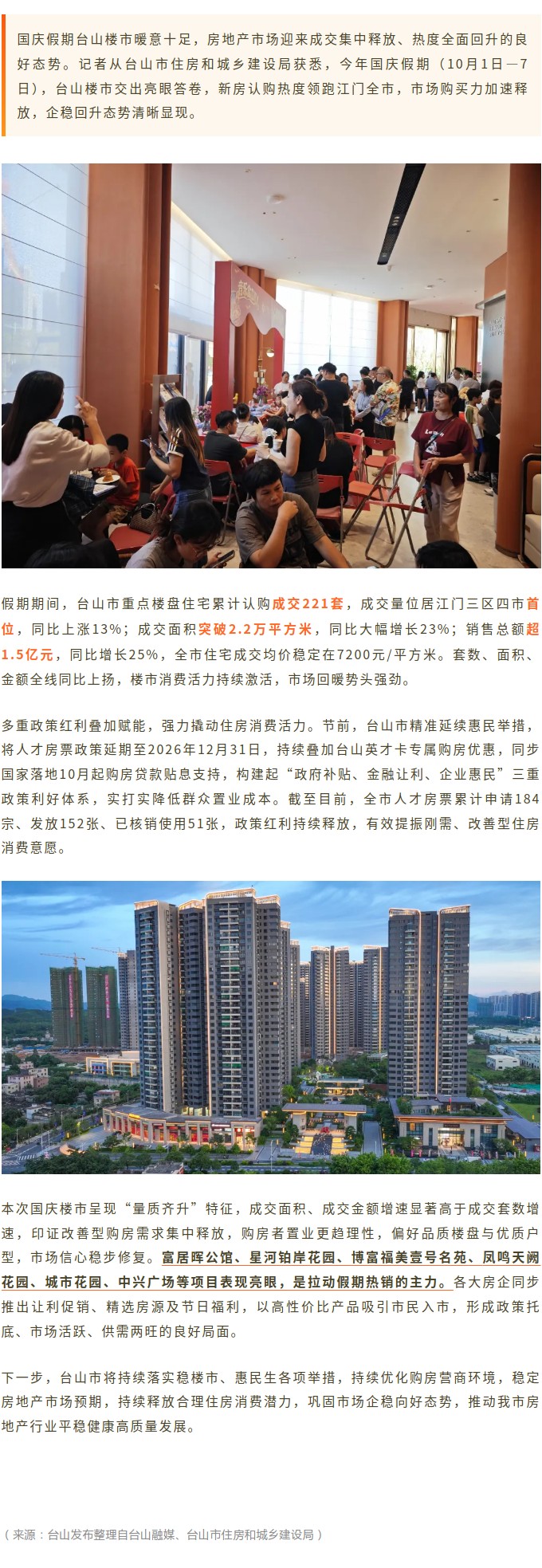 热销221套、销售额破1.5亿元！台山国庆假期楼市成绩单出炉.jpg