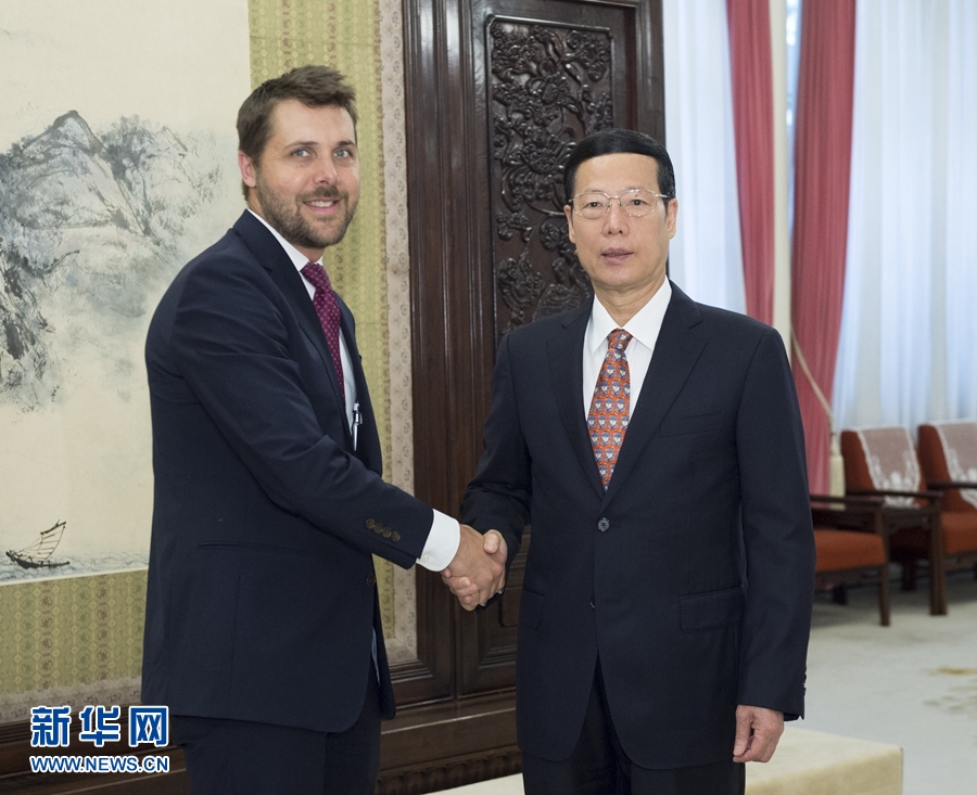 张高丽分别会见美国总统顾问迪斯、欧亚经济委