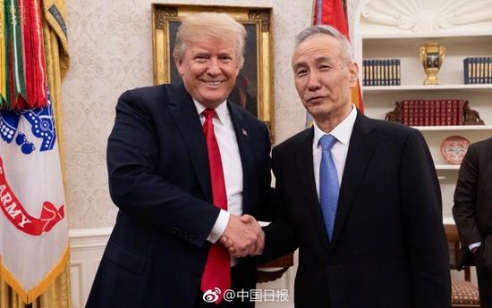 特朗普会见刘鹤:希望努力解决经贸关系存在的