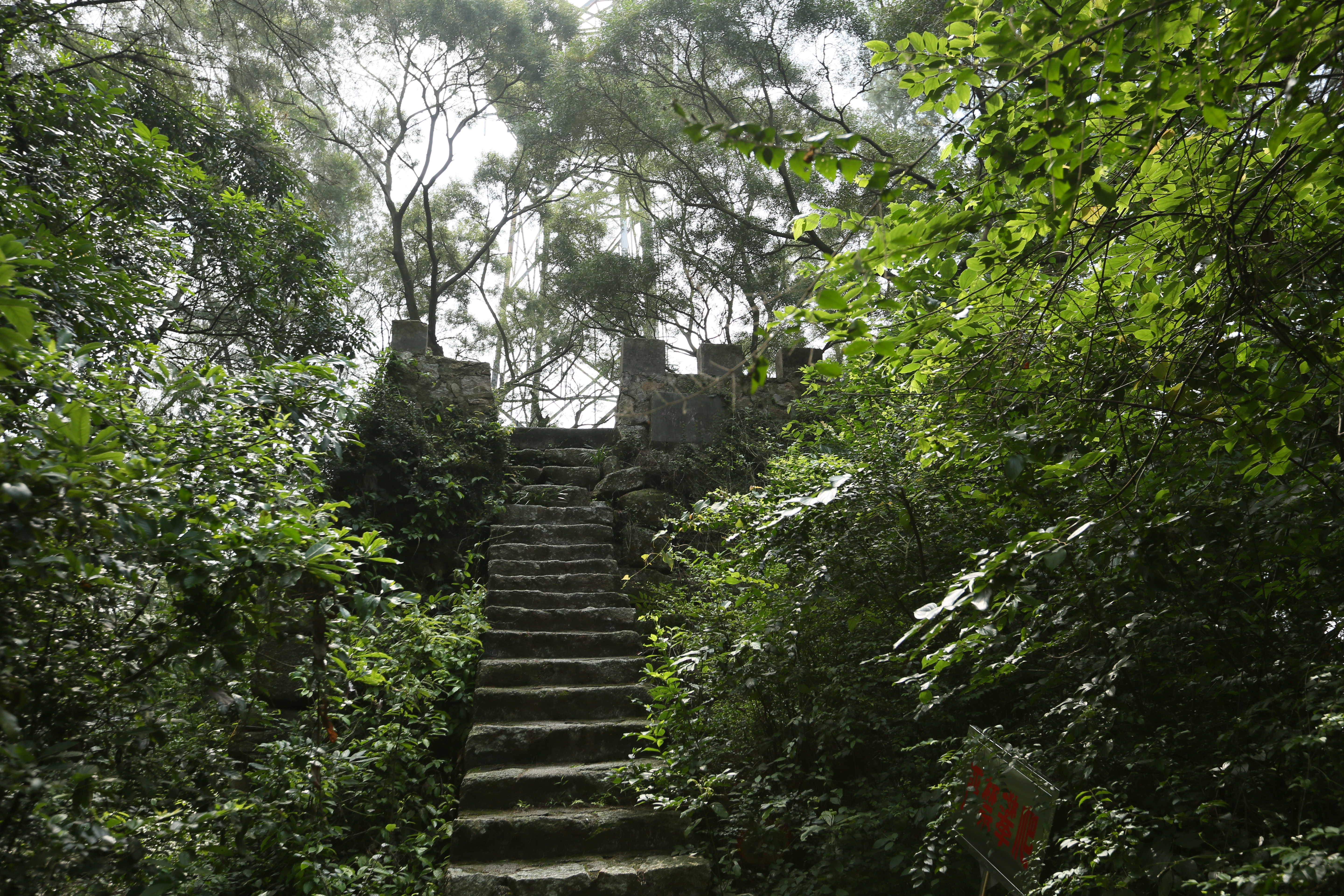 008.广海卫城城墙遗址-紫花岗烽火台正立面人视图.JPG