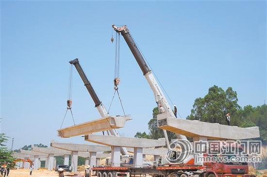江门大道建设如火如荼 鹤山连接线佛开跨线桥