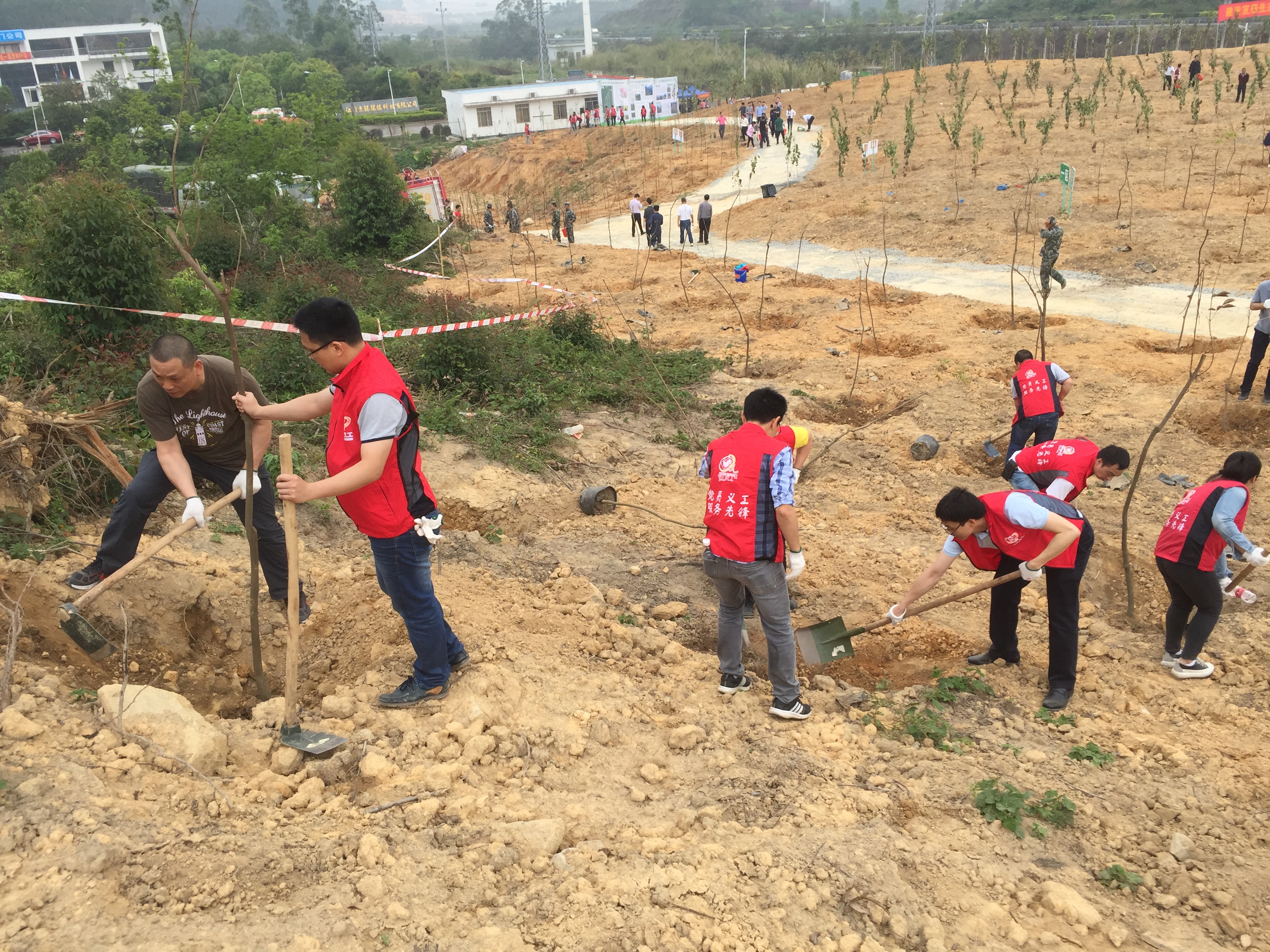 江门市工商局开展2018年义务植树党员志愿服