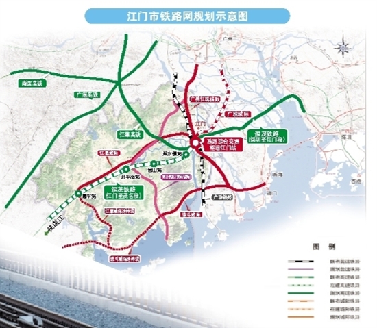 市委书记林应武前往珠西综合交通枢纽江门站检查工程进展情况.