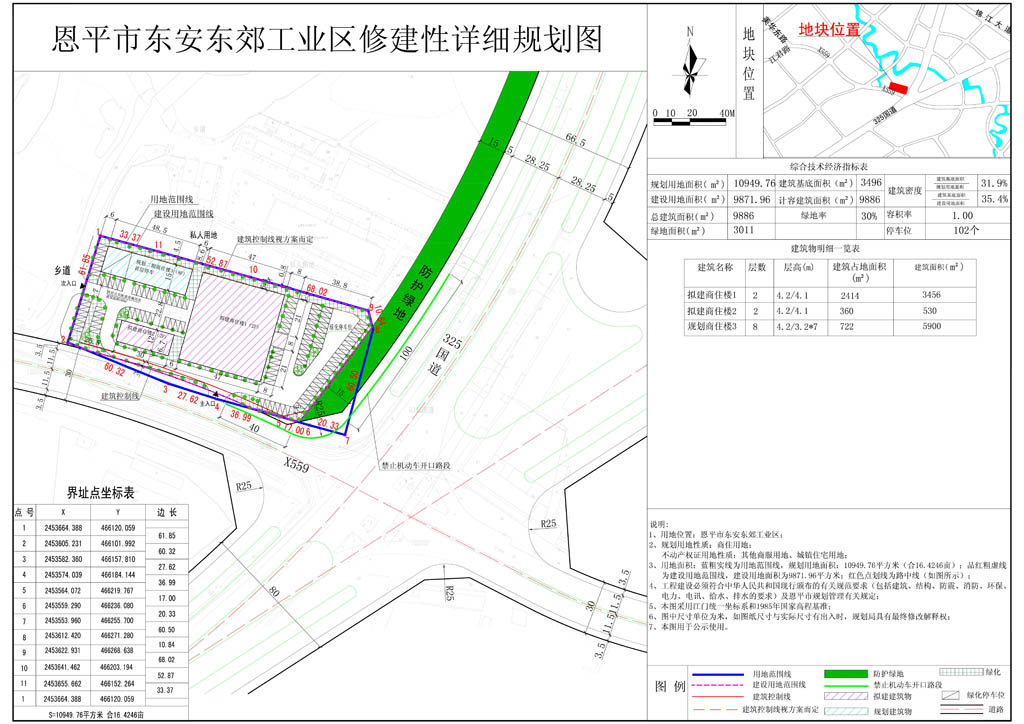 恩规公[2017]008号关于恩平市东安东郊工业区修建性详细规划的公示